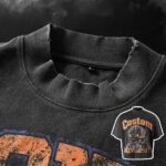 Custom oversized acid washed distressed t shirt