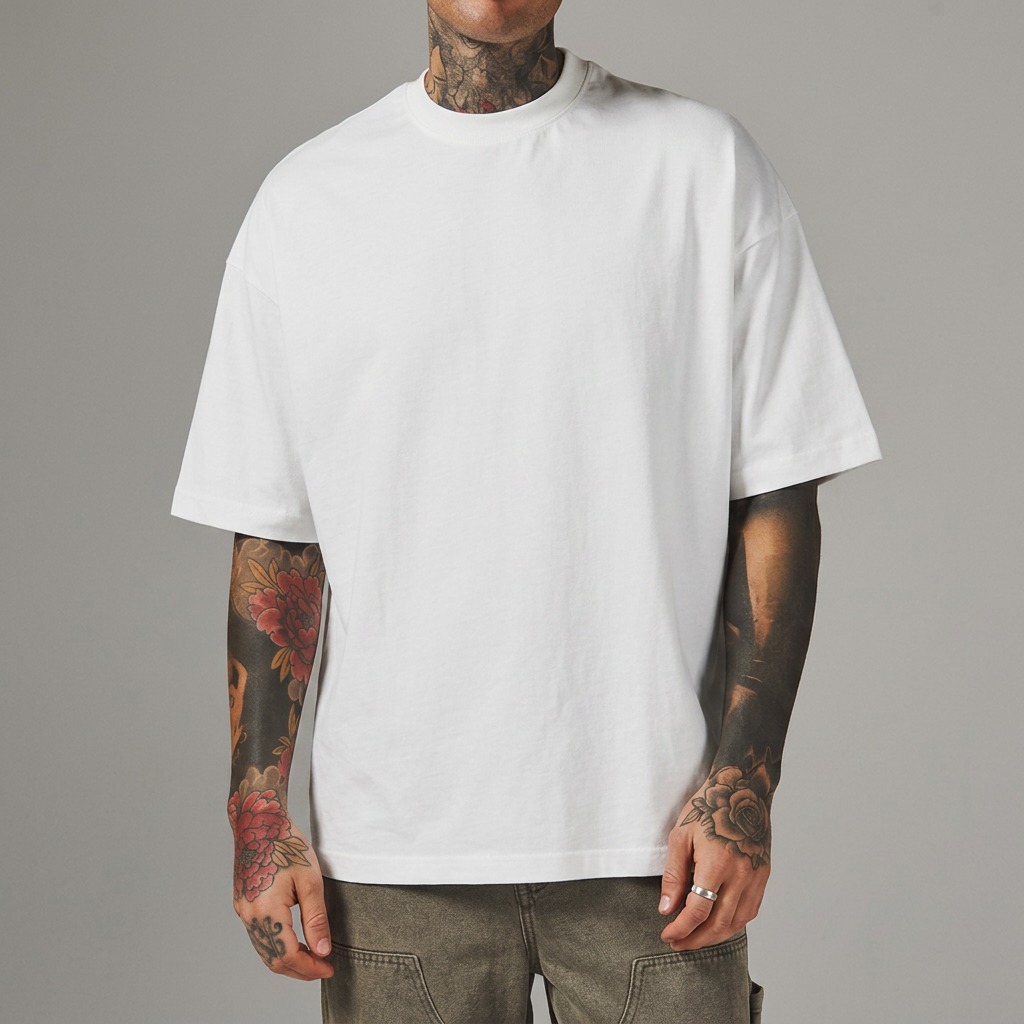 Custom boxy fit t shirt front view