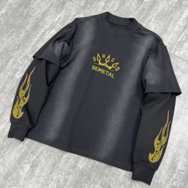 Custom double layer boxy fit t shirt