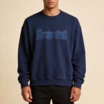 Custom oversized embroidery crewneck sweatshirt