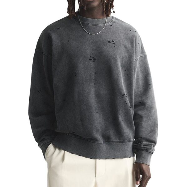 Custom distressed crewneck sweatshirt