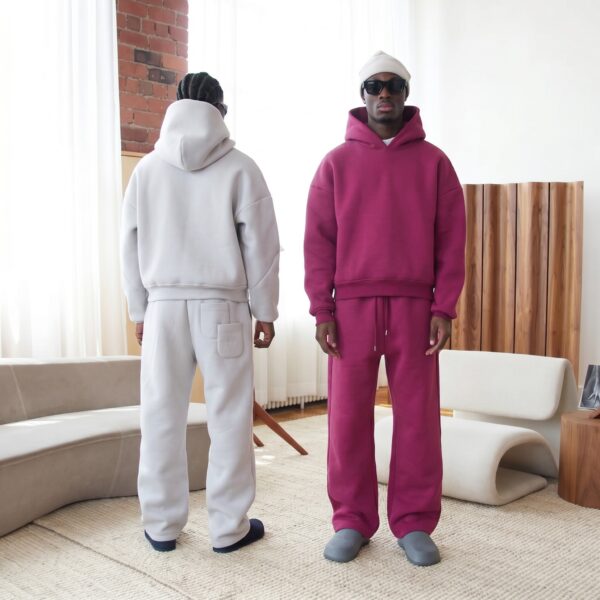 Custom Heavyweight Hoodie and Sweatpants Set OEM Manufacturer