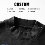 Acid washed t shirt collar detail