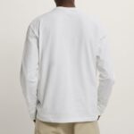 White long sleeve t shirt back view