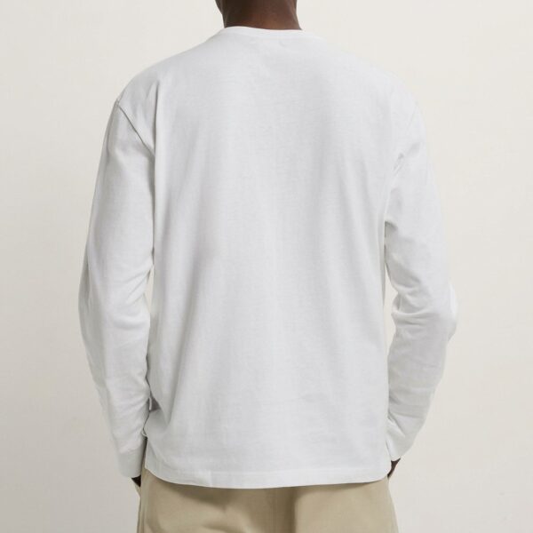 White long sleeve t shirt back view