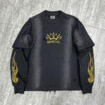 Vintage distressed t shirt front view