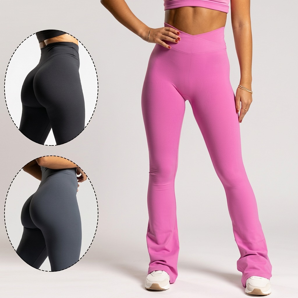 Flared fitness leggings detail