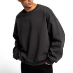 Heavyweight crewneck sweatshirt front view