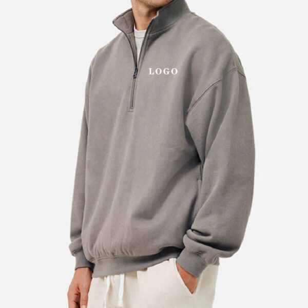 Quarter zip sweatshirt side view