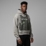 Side view of custom DTG printed hoodie