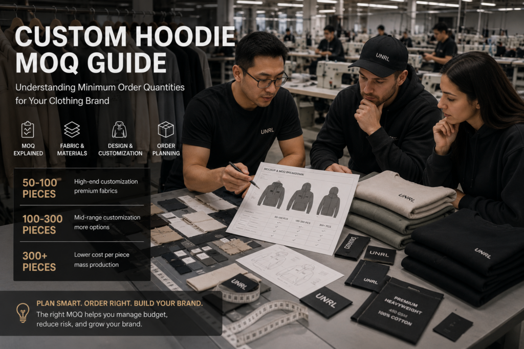Custom Hoodie MOQ Guide for Clothing Brands