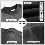 Heavyweight cotton t shirt fabric detail