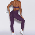 Purple yoga set back view