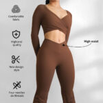 Long sleeve activewear set front view