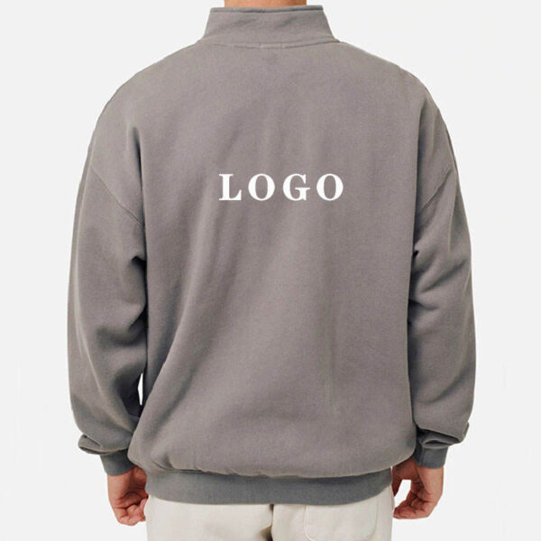 Quarter zip sweatshirt back view