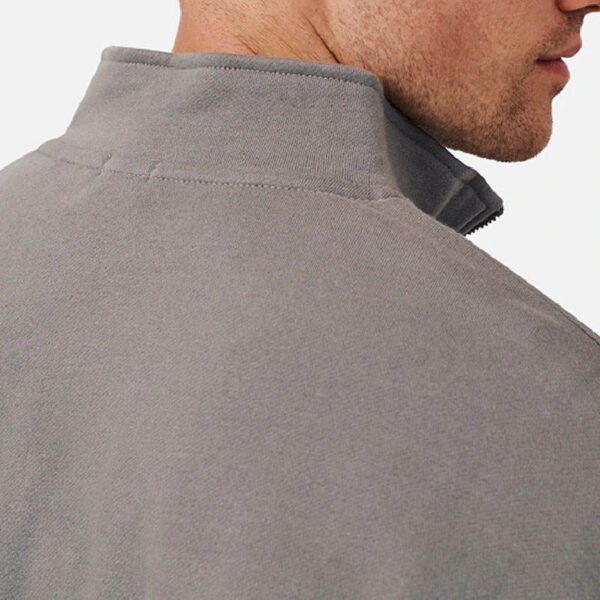 Quarter zip collar detail