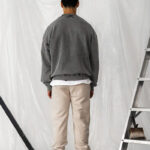 Vintage washed crewneck sweatshirt back view