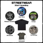 Custom streetwear t shirt branding options