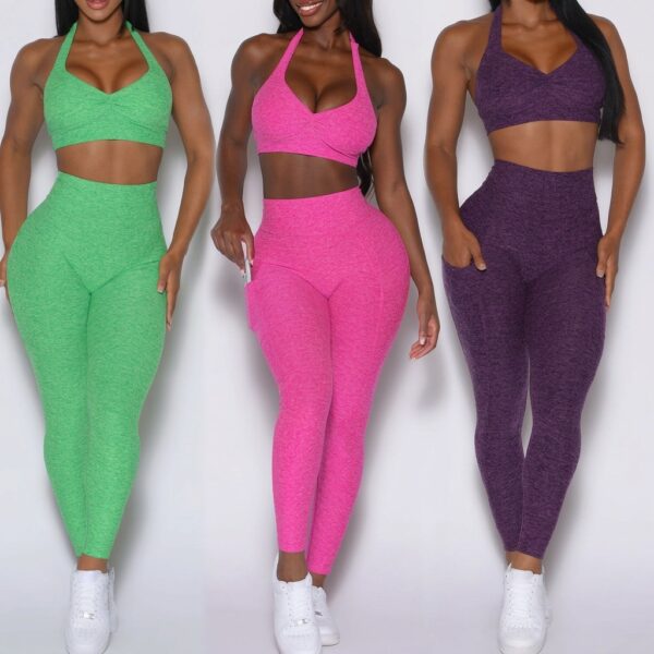 Women's gym set color options