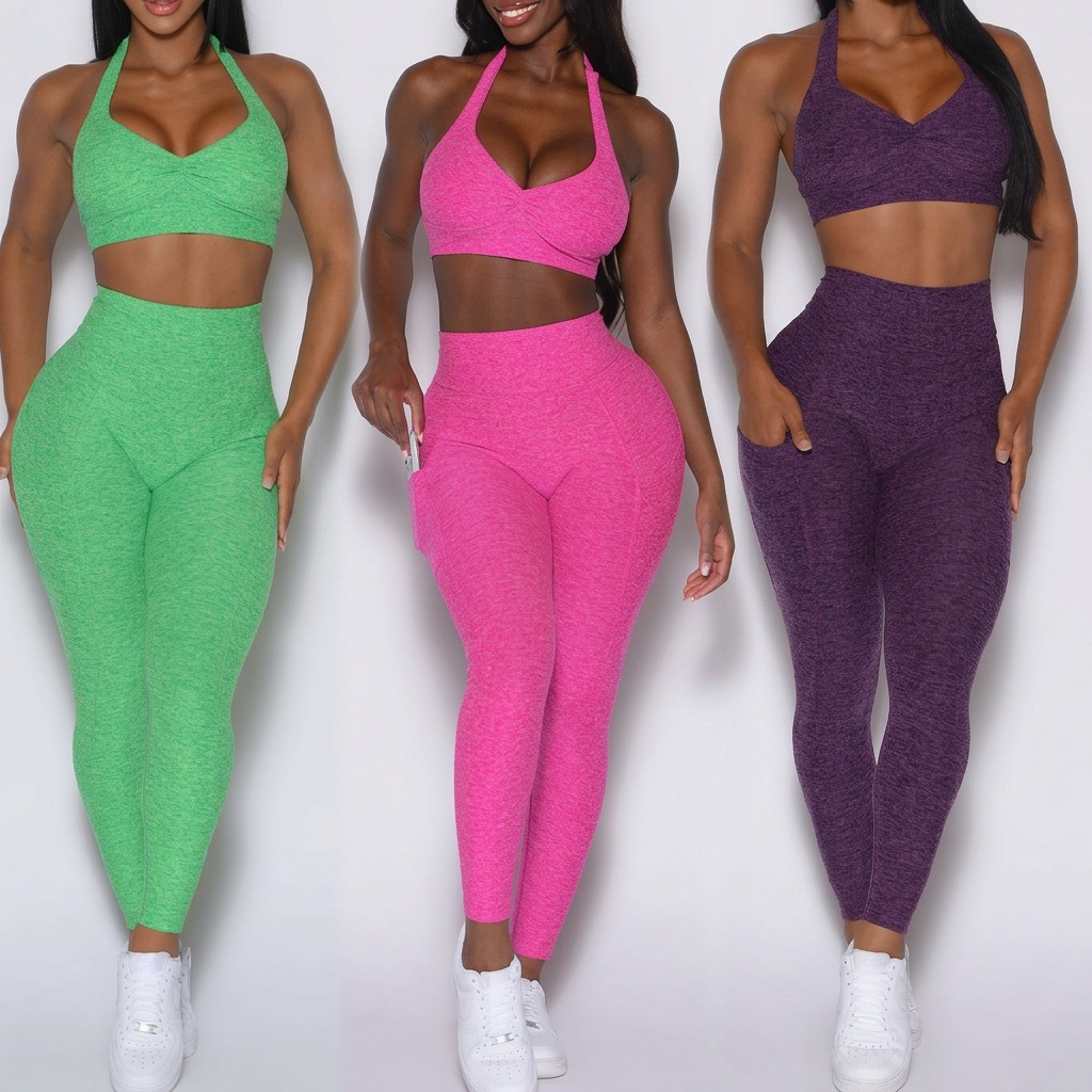 Women's gym set color options