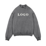 Acid wash crewneck sweatshirt flat lay