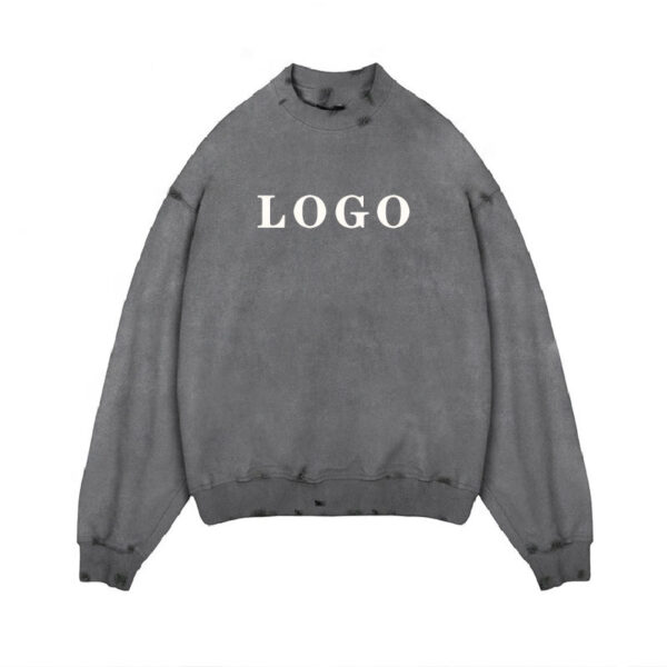 Acid wash crewneck sweatshirt flat lay