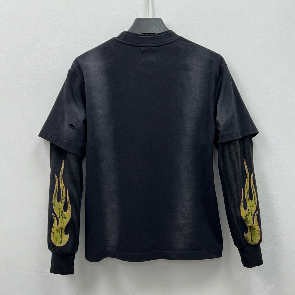 Double layer t shirt back view