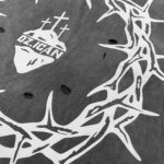 Distressed graphic print detail on boxy fit t shirt