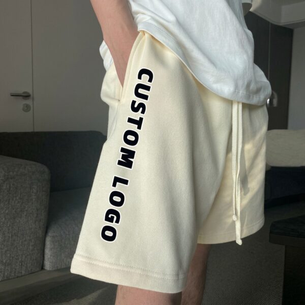 Custom logo sports shorts side detail