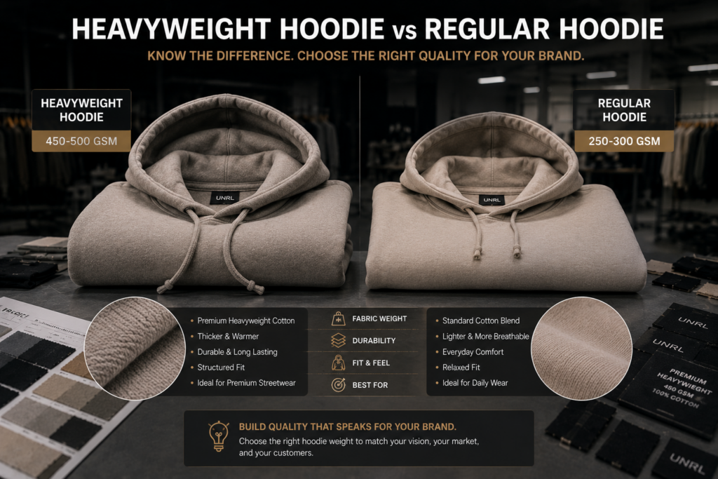 Heavyweight Hoodie vs Regular Hoodie Comparison