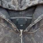 Leopard print hoodie hood detail